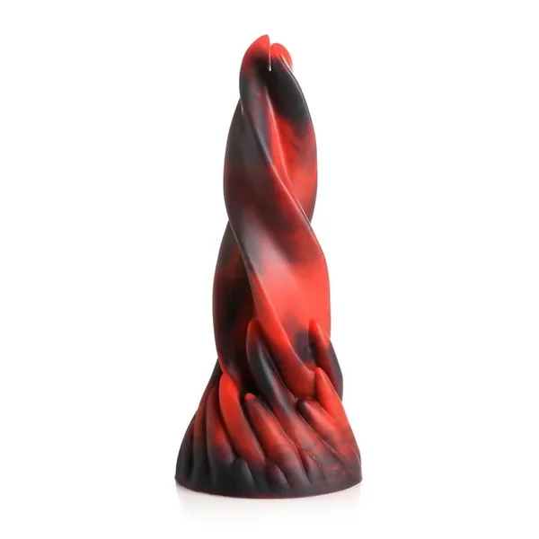 Creature Cocks Hell Kiss Twisted Tongues Silicone Dildo – Red/Black