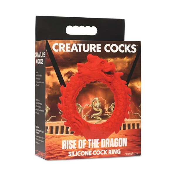 Creature Cocks Rise of the Dragon Silicone Cock Ring - Red
