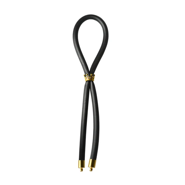 C-RING LASSO GOLD CROWN BEAD SILICONE BLACK