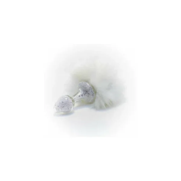 Crystal Delights Magnetic Sparkle Bunny Tail Plug, White