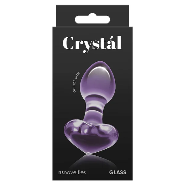 Crystal Heart Plug - Purple