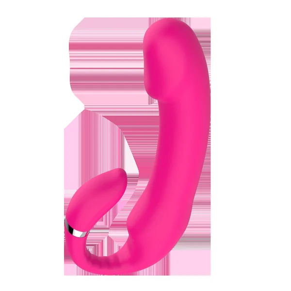 C-shaped Dual-Stimulation Vibrator-Red