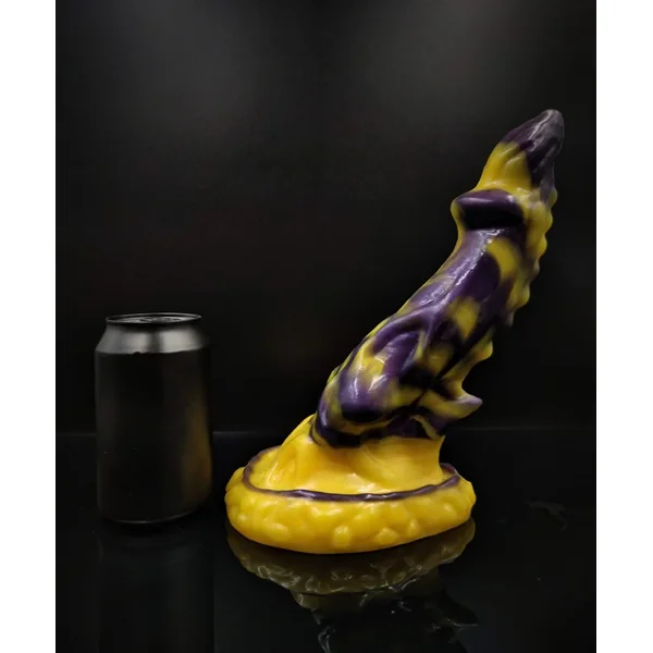 Custom LUNAR Large Dragon Dildo in Platinum Silicone