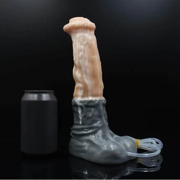Custom Morgan Huge Centaur Dildo in Platinum Silicone
