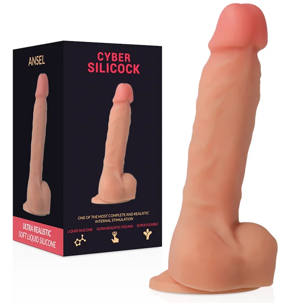 Cyber silicock Ansel ultra realistic soft liquid silicone 15.5cm