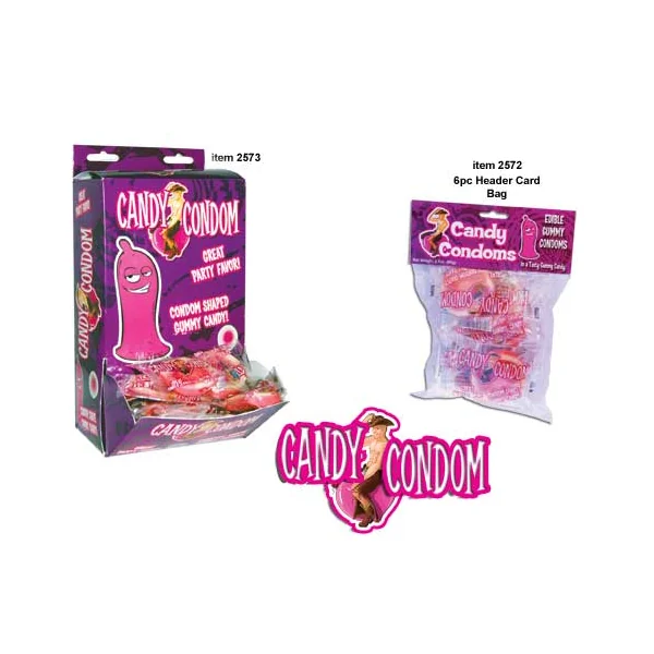 (D) CANDY CONDOMS WITH HEADER