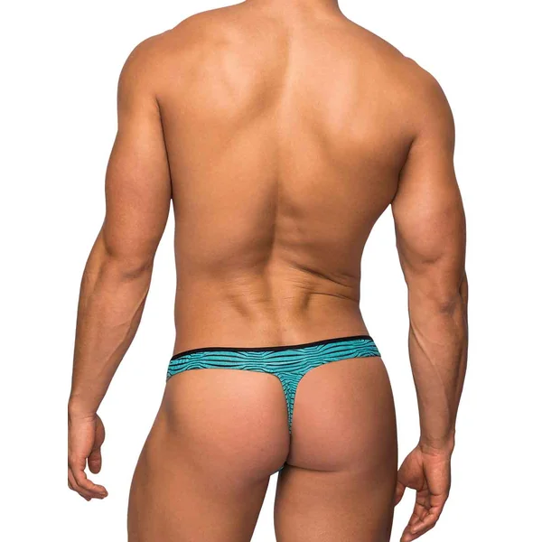(D) MINI THONG TRANQUIL ABYSS SEA BLUE/ BLACK SMALL/ MEDIUM