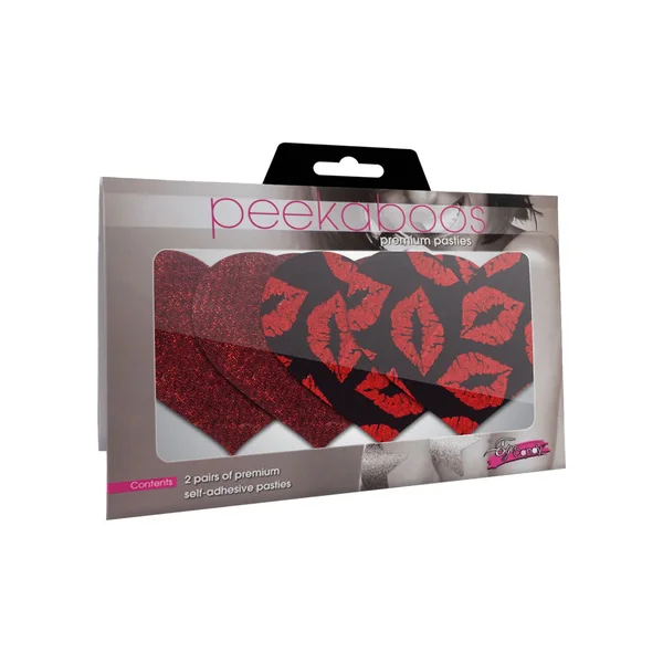 (D) PASTIES PURE PASSION HEART (PEEKABOOS)