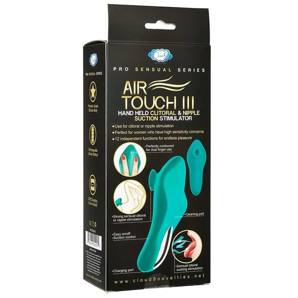 (D) PRO SENSUAL AIR TOUCH III HELD STIMULATOR TEAL (NET)