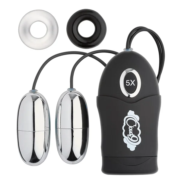 (D) Wtc Dual Egg Vibrator Black