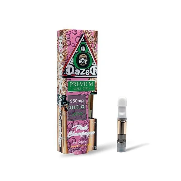 Dazed THC-O 1 Gram Cartridge Pink Champagne Super Indica 950MG