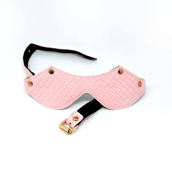Deluxe Fetish – Braided Pink/Gold Blindfold