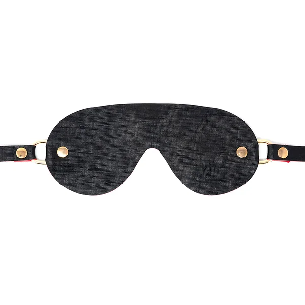 Deluxe Fetish – Luxury Black & Red Blindfold