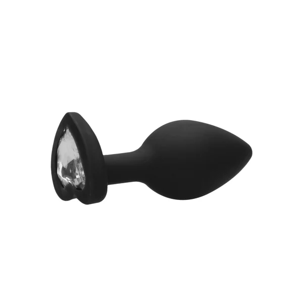 DIAMOND HEART BUTT PLUG BLACK REGULAR