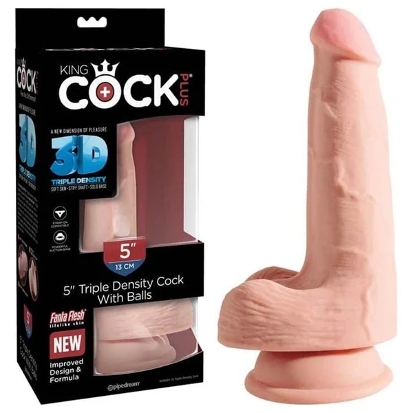 Dildo - King Cock Plus - 5 inch - With Triple Density Testicles