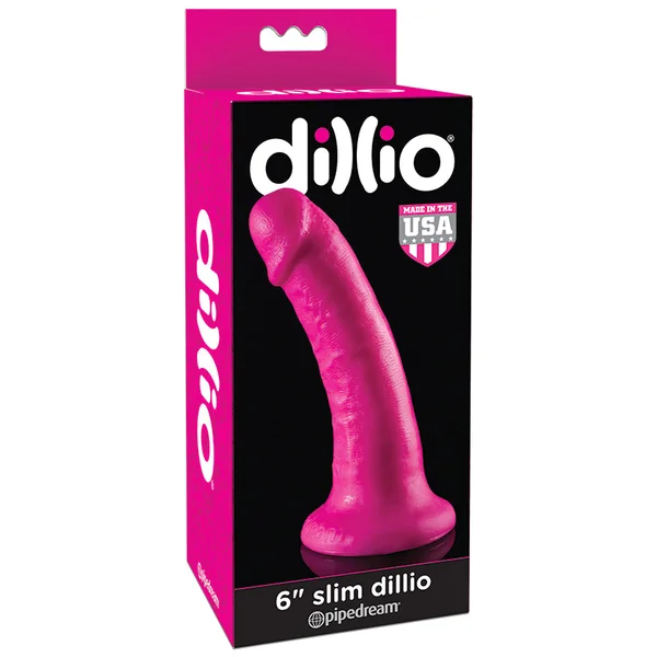 Dillio 6" Slim Dildo - Pink