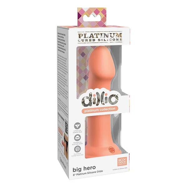 Dillio Platinum 6 Inch Big Hero Silicone Dildo
