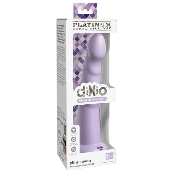 Dillio Platinum Slim Seven Dildo - Purple