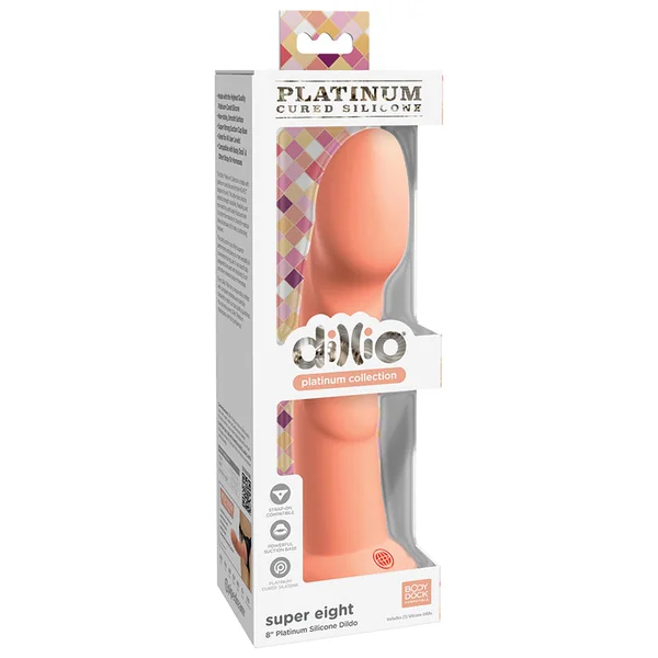 Dillio Platinum Super Eight Dildo - Peach