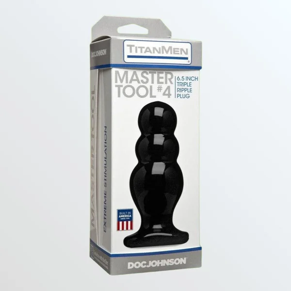 Doc Johnson Titanmen Tool 'Master #4' Triple Ripple Butt Plug