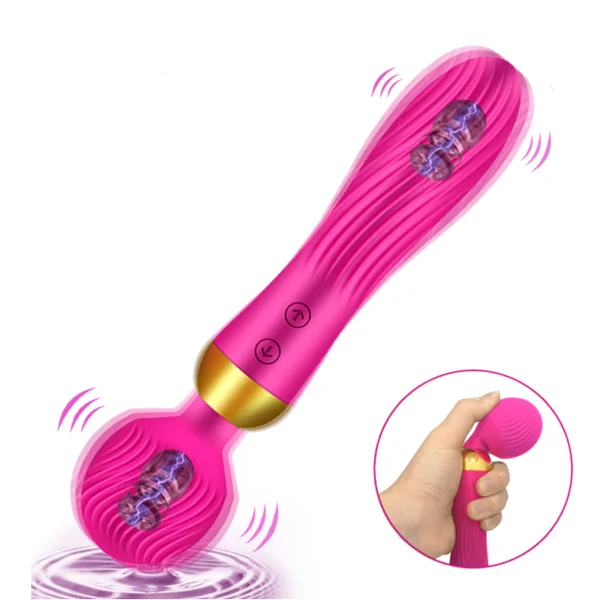 Double Head Magnetic Charging Wand Vibrator For Couples