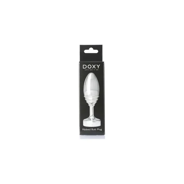 Doxy Ribbed Metal Butt Plug