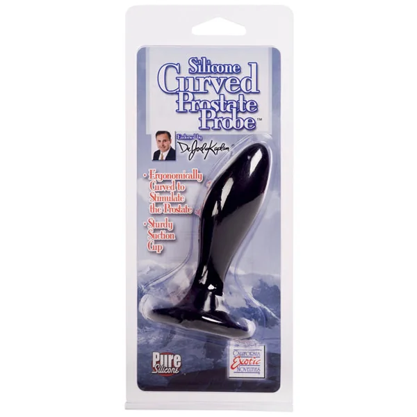 Dr Joel Kaplan Silicone Prostate Probe Curved - Black