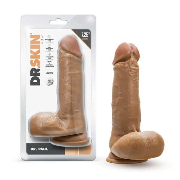 Dr. Skin - Dr. Paul - 7.25 Inch Dildo With Balls - Tan