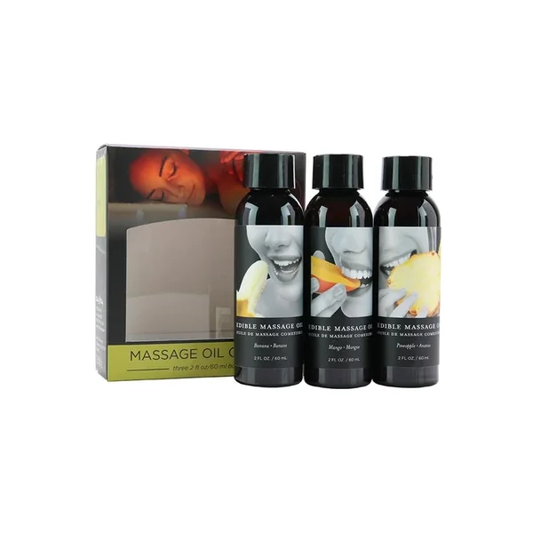 Earthly Bodies Edible Hemp Seed Massage Oil 3 Pack