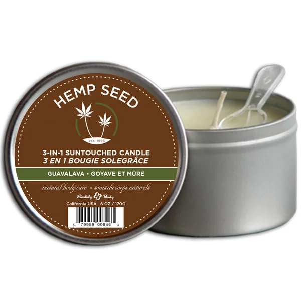 Earthly Body 3-in-1 Massage Candle - Guavalava 6oz