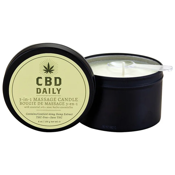 Earthly Body CBD Daily Massage CBD Candle - Original Mint 5oz