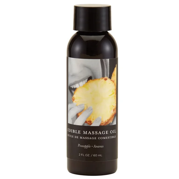 Earthly Body Edible Massage Oil - 2 Oz Pineapple