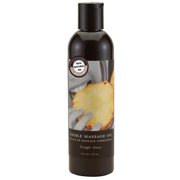Earthly Body Edible Massage Oil – 8 oz Pineapple