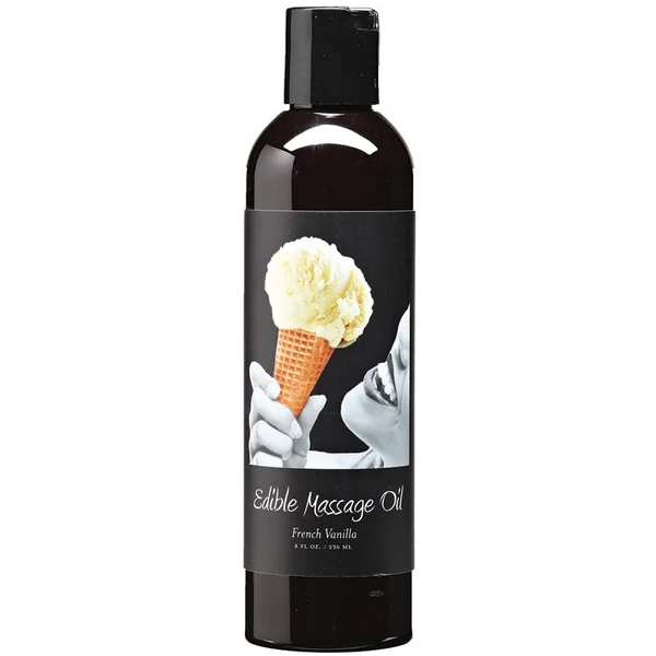 Earthly Body Edible Massage Oil - French Vanilla 8oz