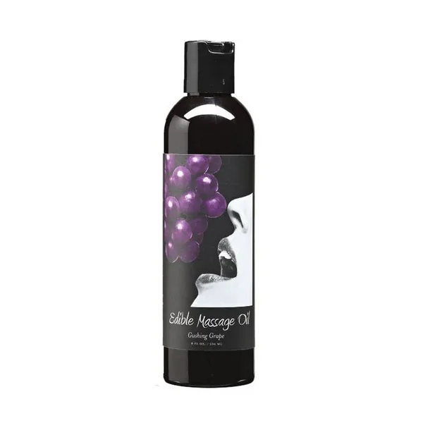 Earthly Body – Edible Massage Oil – Gushing Grape – 8 oz
