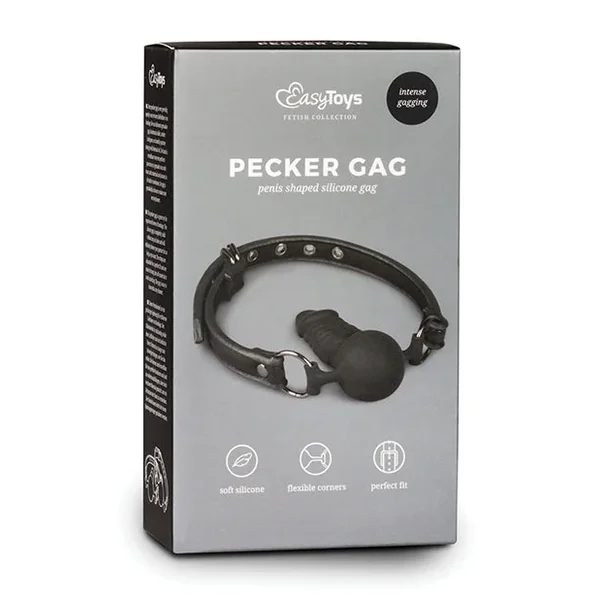 Easy Toys Ball Gag w/Silicone Dong – Black