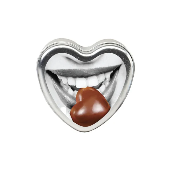 Edible Heart Candle- Chocolate - 4 Oz.