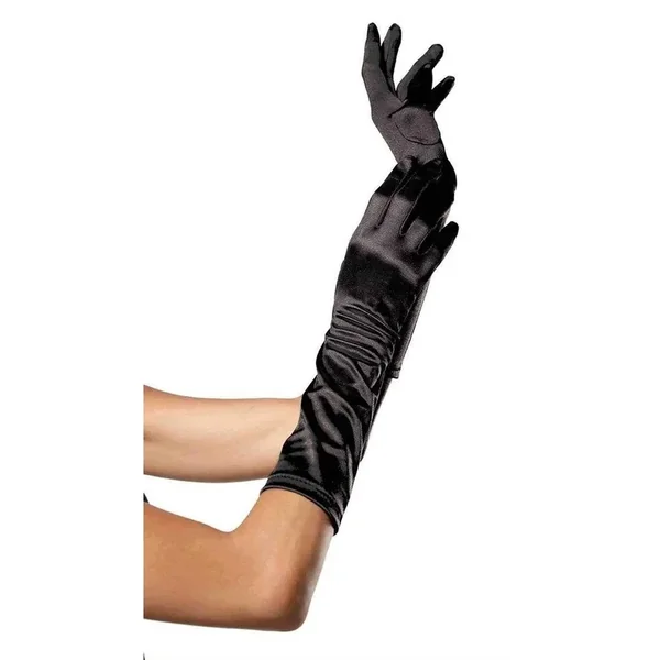 Elbow Length Satin Elbow Gloves
