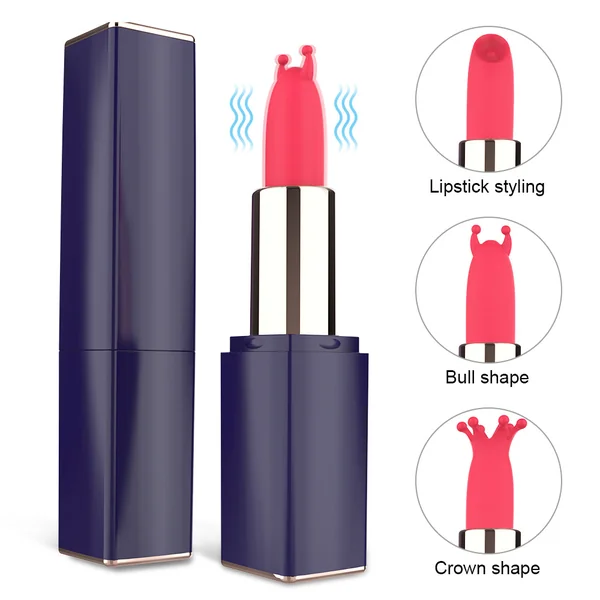 EmberIntimacy's Stiletto - The 3-in-1 Interchangeable Head Lipstick Vibrator