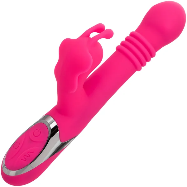Enchanted Kissing Butterfly Thrusting & Rotating Vibrator With Clitoral Stimulator By CalExotics