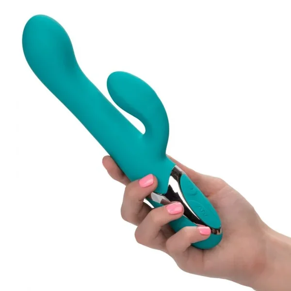 Enchanted Lover Silicone USB Rechargeable Rabbit Vibrator Waterproof Blue