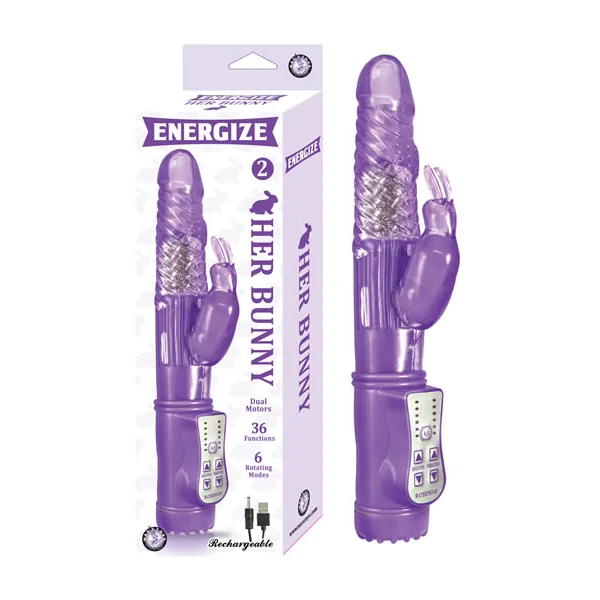 ENERGIZE HER BUNNY 2 PURPLE RABBIT VIBRATOR