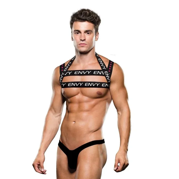 ENVY LOGO HARNESS – BLACK/WHITE – L/XL