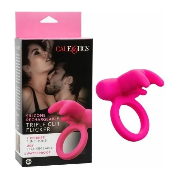 Erection Ring - CalExotics - Rechargeable Triple Clit Flicker