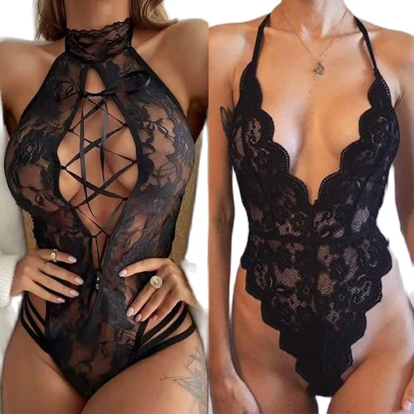Erotic Hot Lace Open Bra Lingerie for Women Sexy Underwear Porn See Through Babydoll Dress Sexy Lingerie Costumes Plus Size