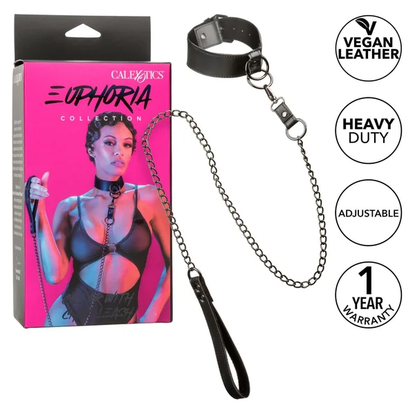 Euphoria Collection Collar With Chain Leash