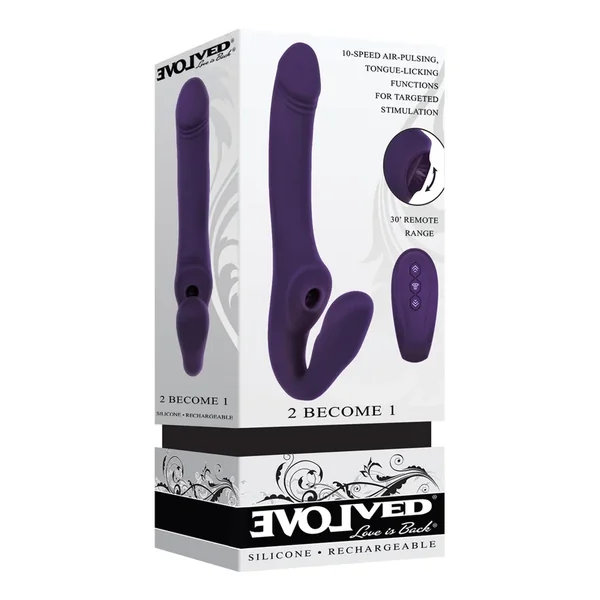 Evolved 2 Become 1 Strapless Strap On – Purple