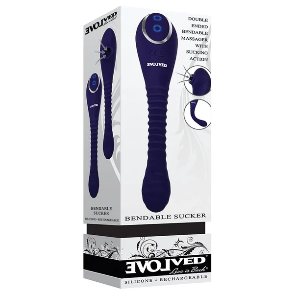 Evolved Bendable Sucker Double Ended Suction Vibrator