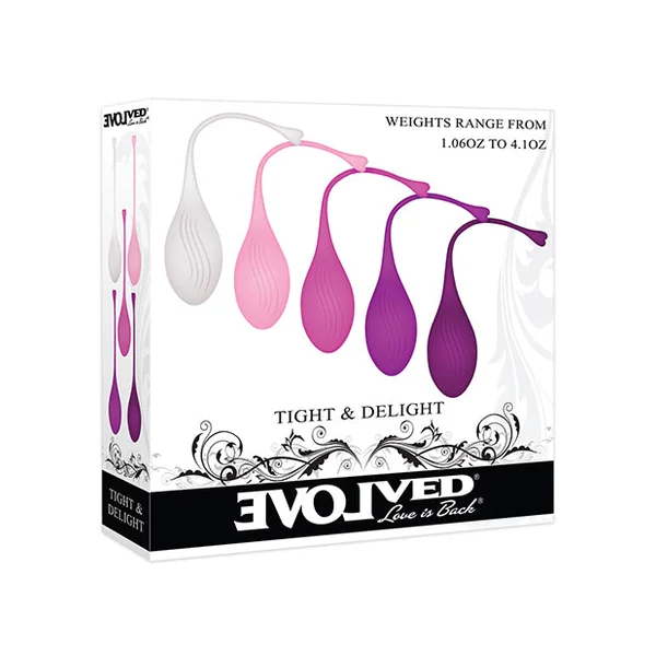 Evolved Tight & Delight 5 Pc Weighted Kegel Ball Set - Assorted Colors