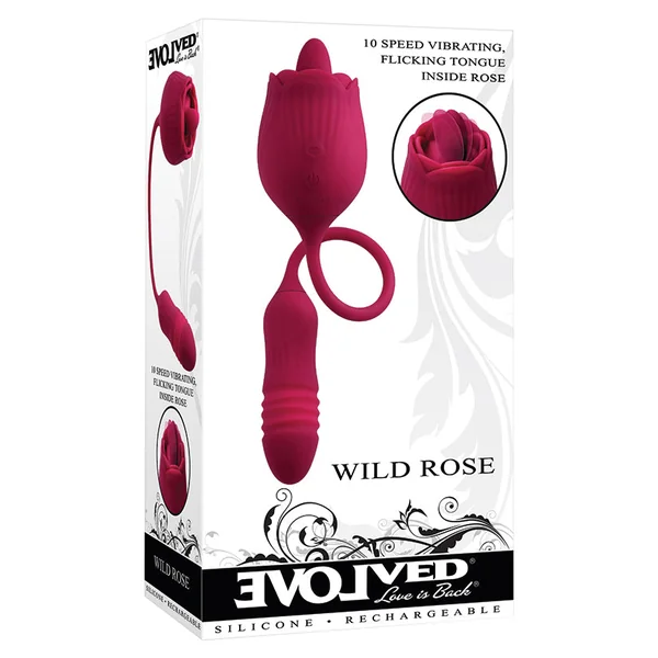 Evolved Wild Rose Clitoral Stimulator With Thrusting Bullet